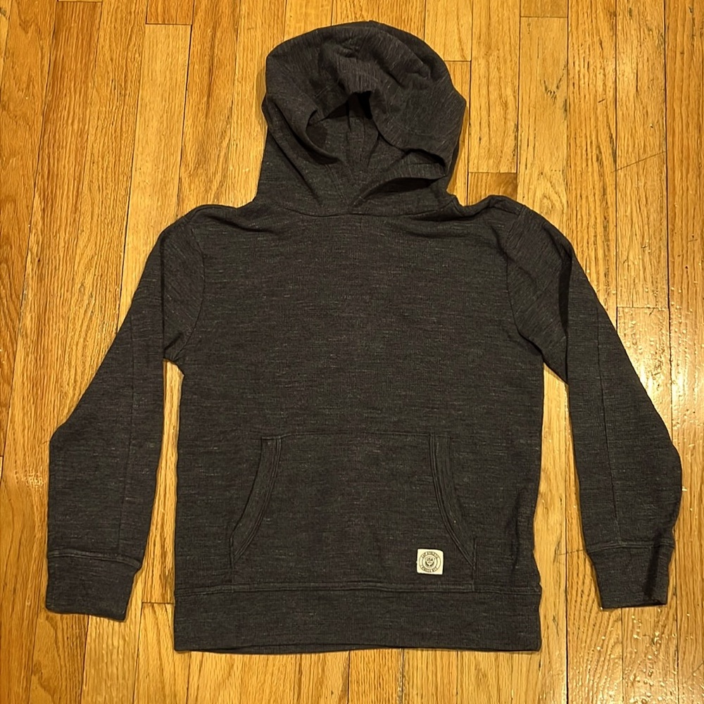 Gap Kids. Heathered navy blue thermal hooded shirt. Like new! Size Large.
